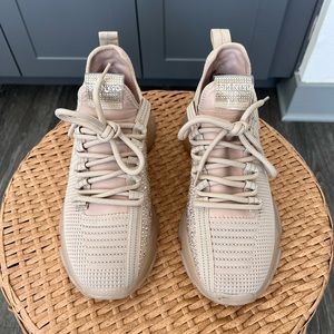 Steve MaddenWomen's Maxima Rhinestone-Trim Trainer Sneakers BLUSH MULTI